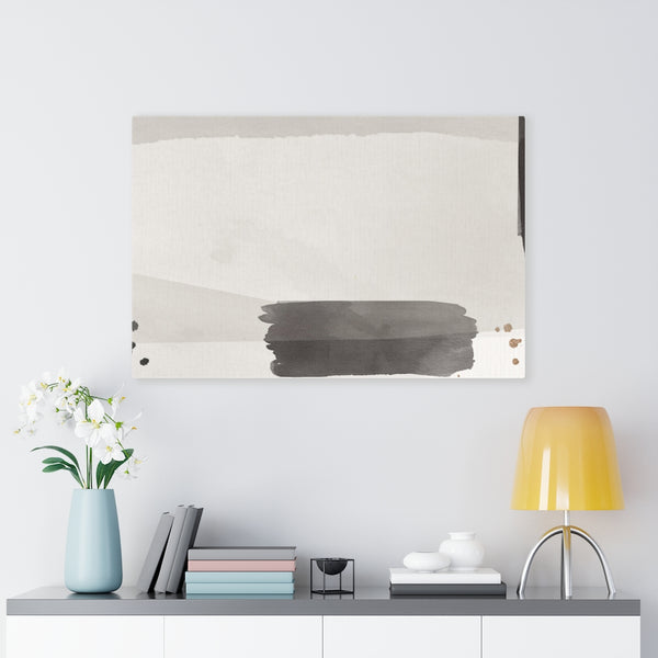 ABSTRACT WALL CANVAS ART | White Grey Black