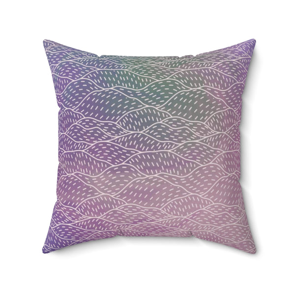 Abstract Pillow Cover | Purple Green White