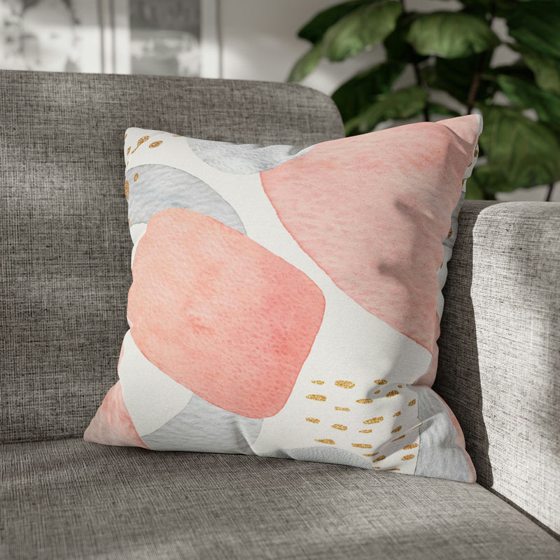 Abstract Pillow Cover | Blush Pink Gray white