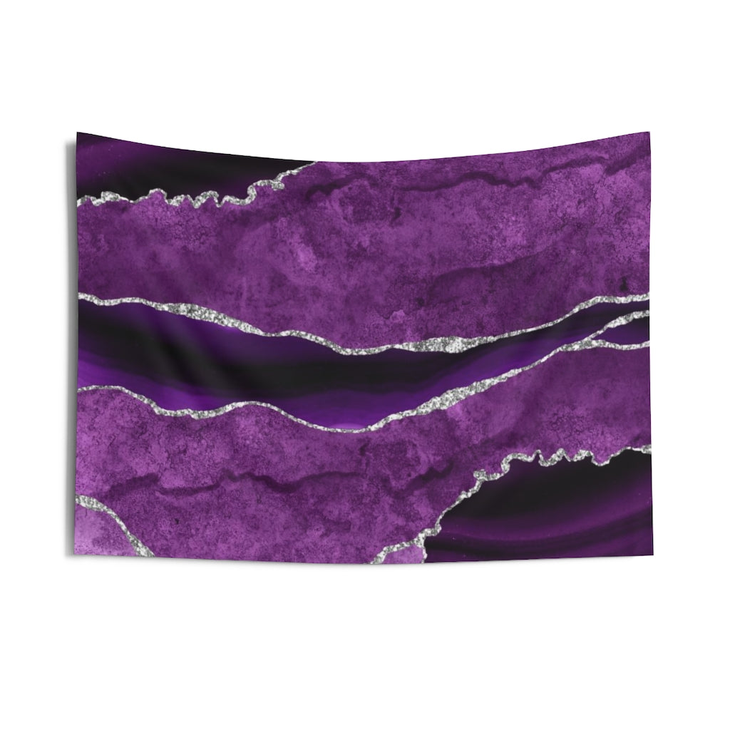 Abstract Tapestry | Purple Silver