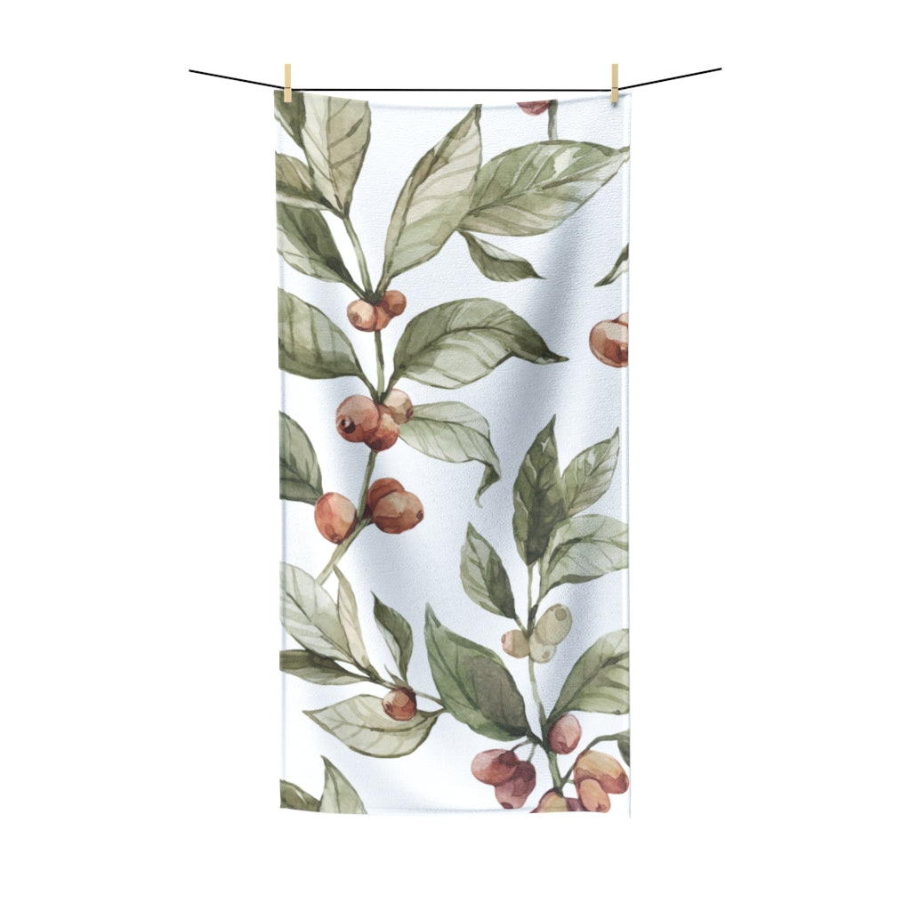 Floral Bath Towel | Coffee Botanicals