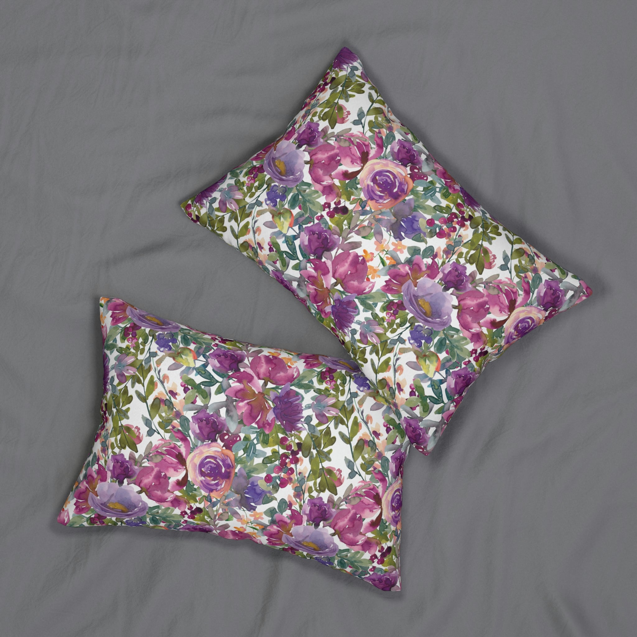 Botanical Lumbar Pillow | Purple, Lavender Florals