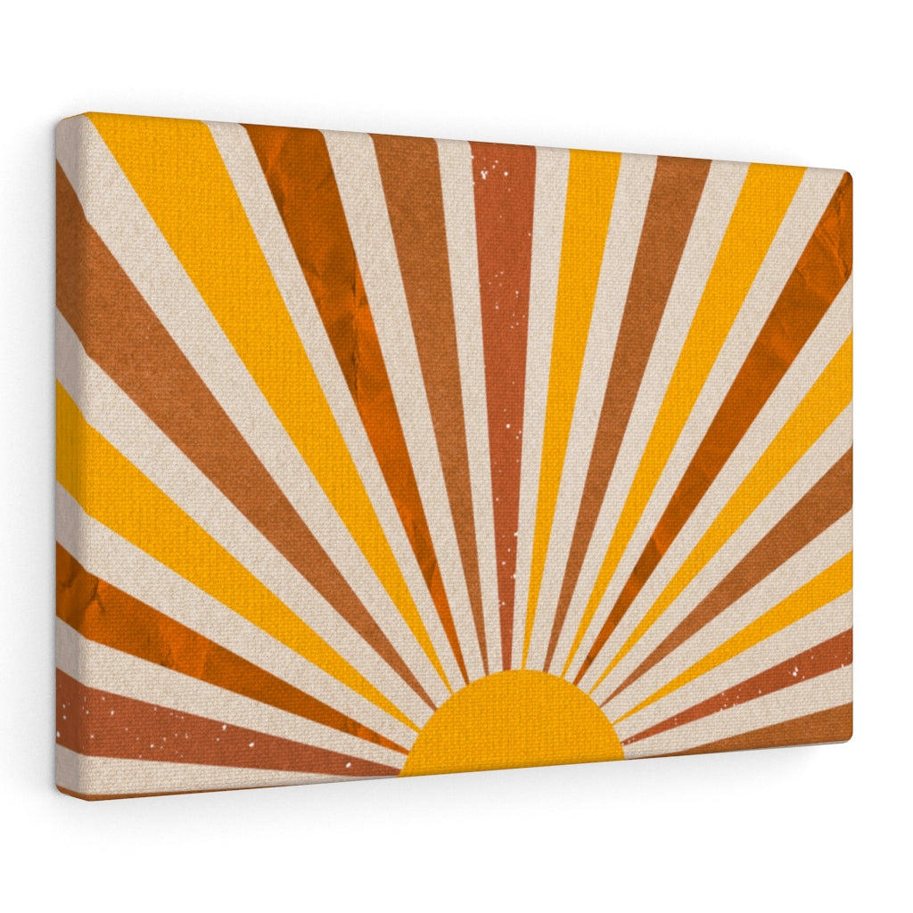 RETRO CANVAS ART | Orange Red Yellow Rising Sun