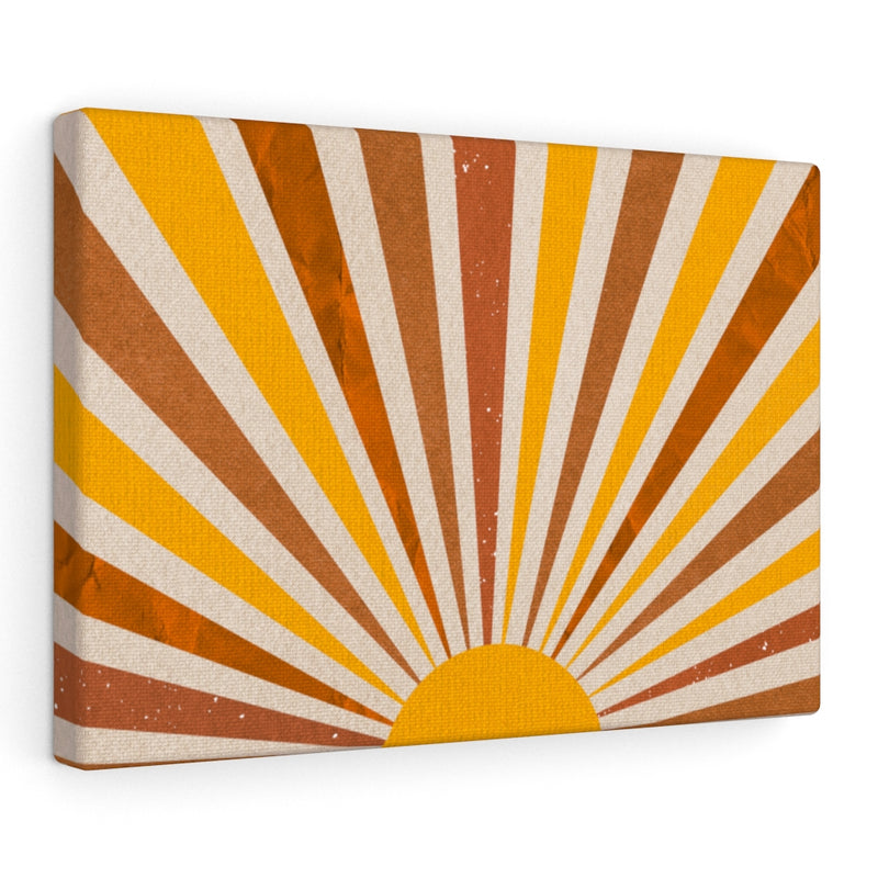 RETRO CANVAS ART | Orange Red Yellow Rising Sun