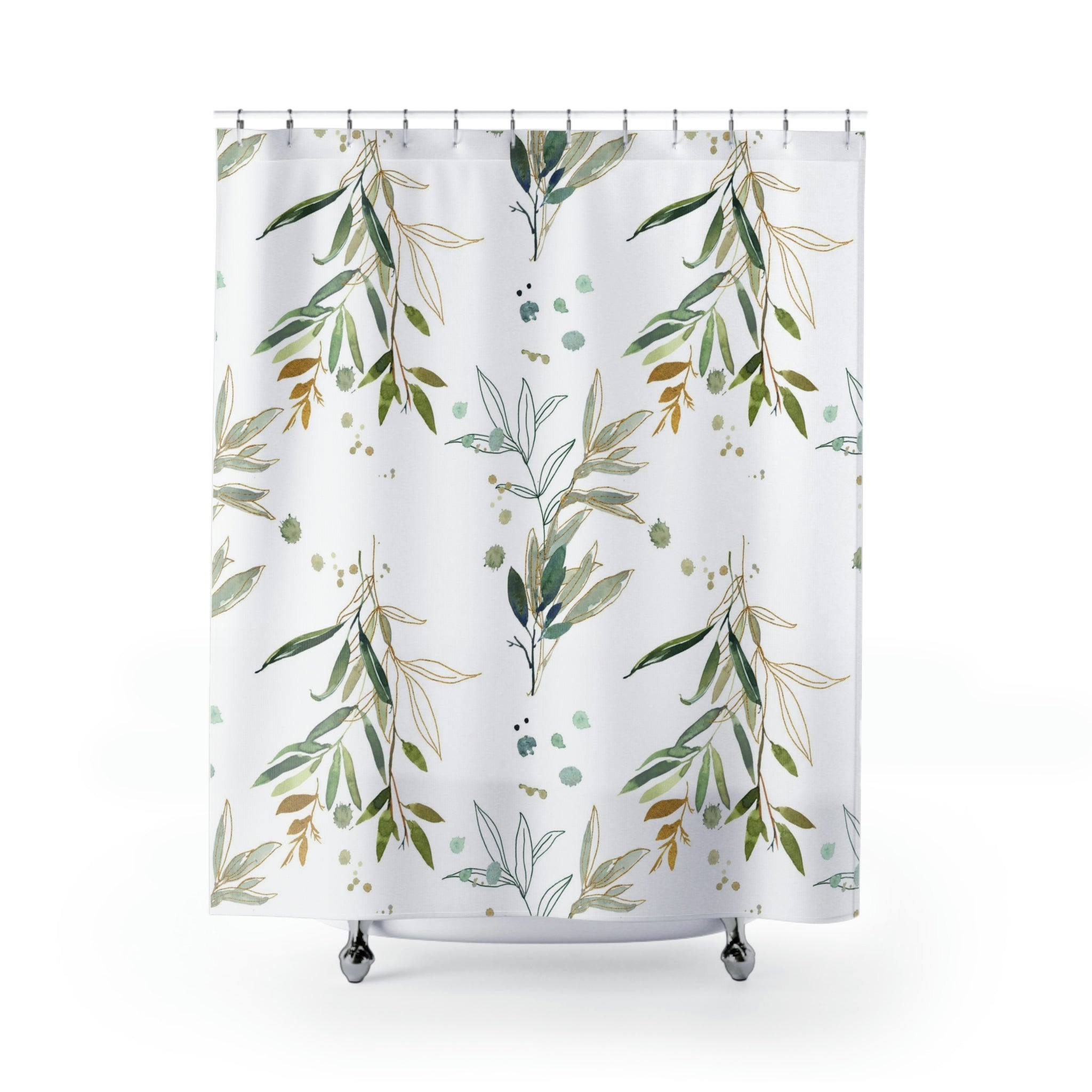 modern boho fabric shower curtain