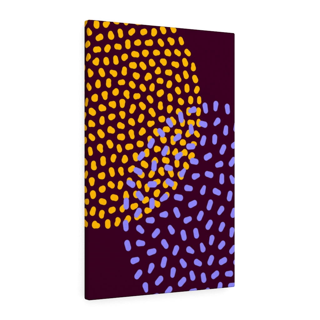 Abstract Canvas Art | Purple Yellow