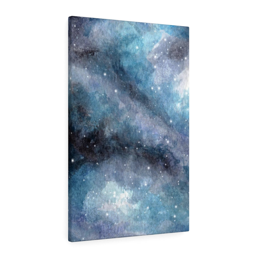 Abstract Canvas Art | Blue Navy Celestial Sky