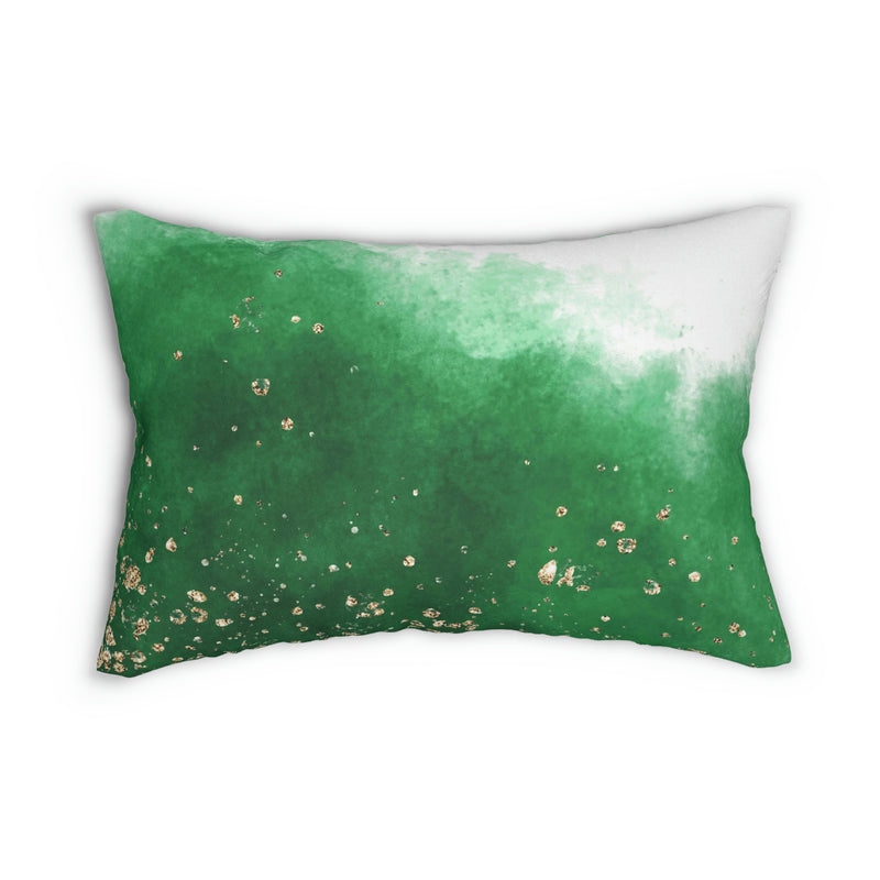 Emerald Lumbar Pillow | Moss Green Ombre