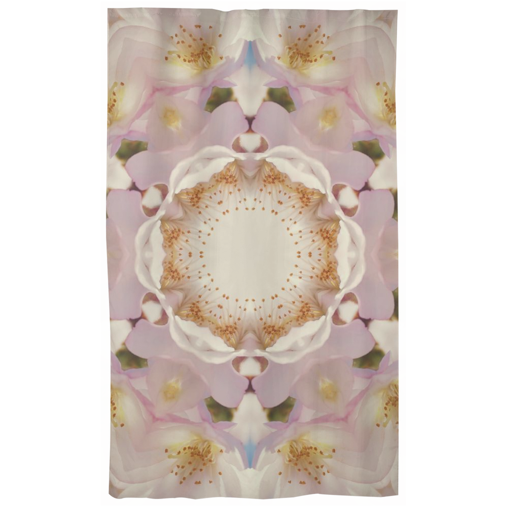 Abstract Window Curtains | Mauve Beige Mandala