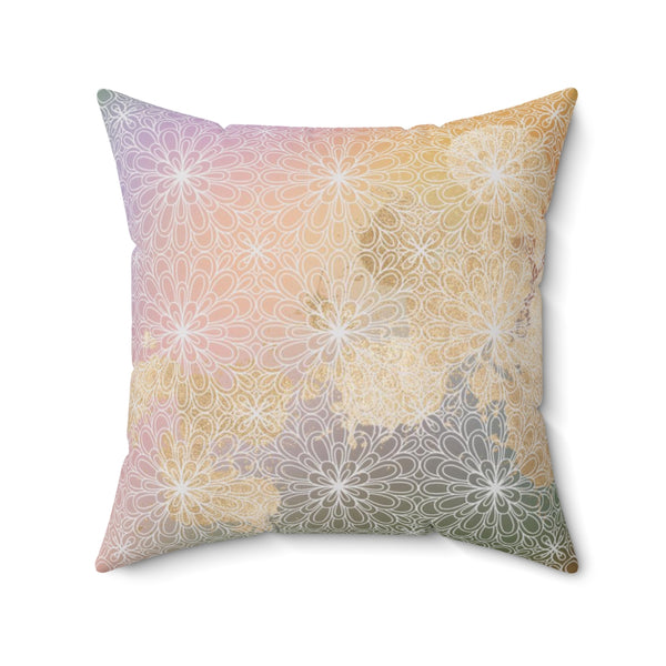 Abstract Pillow Cover | Yellow Blush Pink Grey