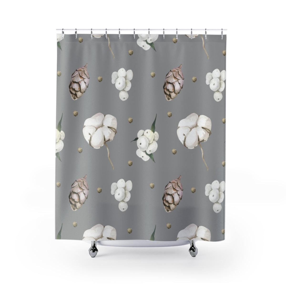 modern boho fabric shower curtain