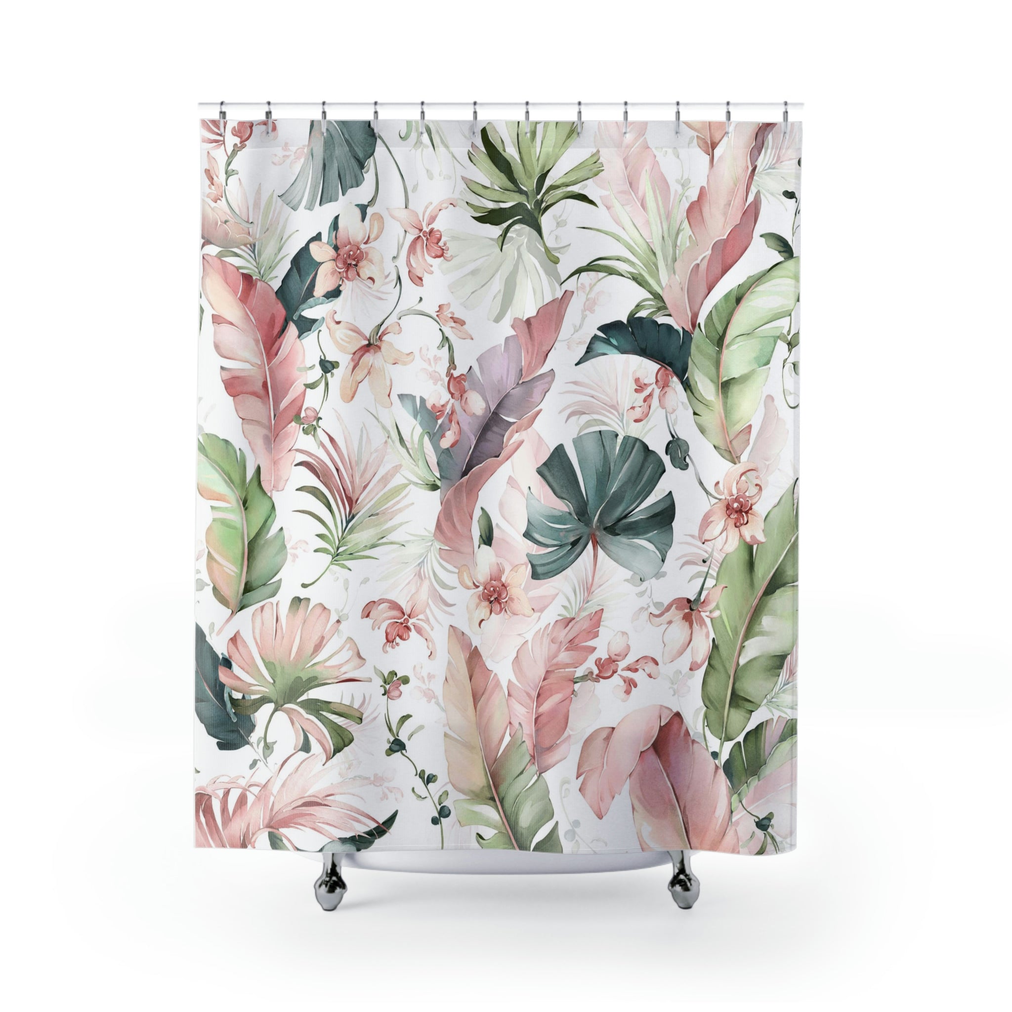 modern boho fabric shower curtain