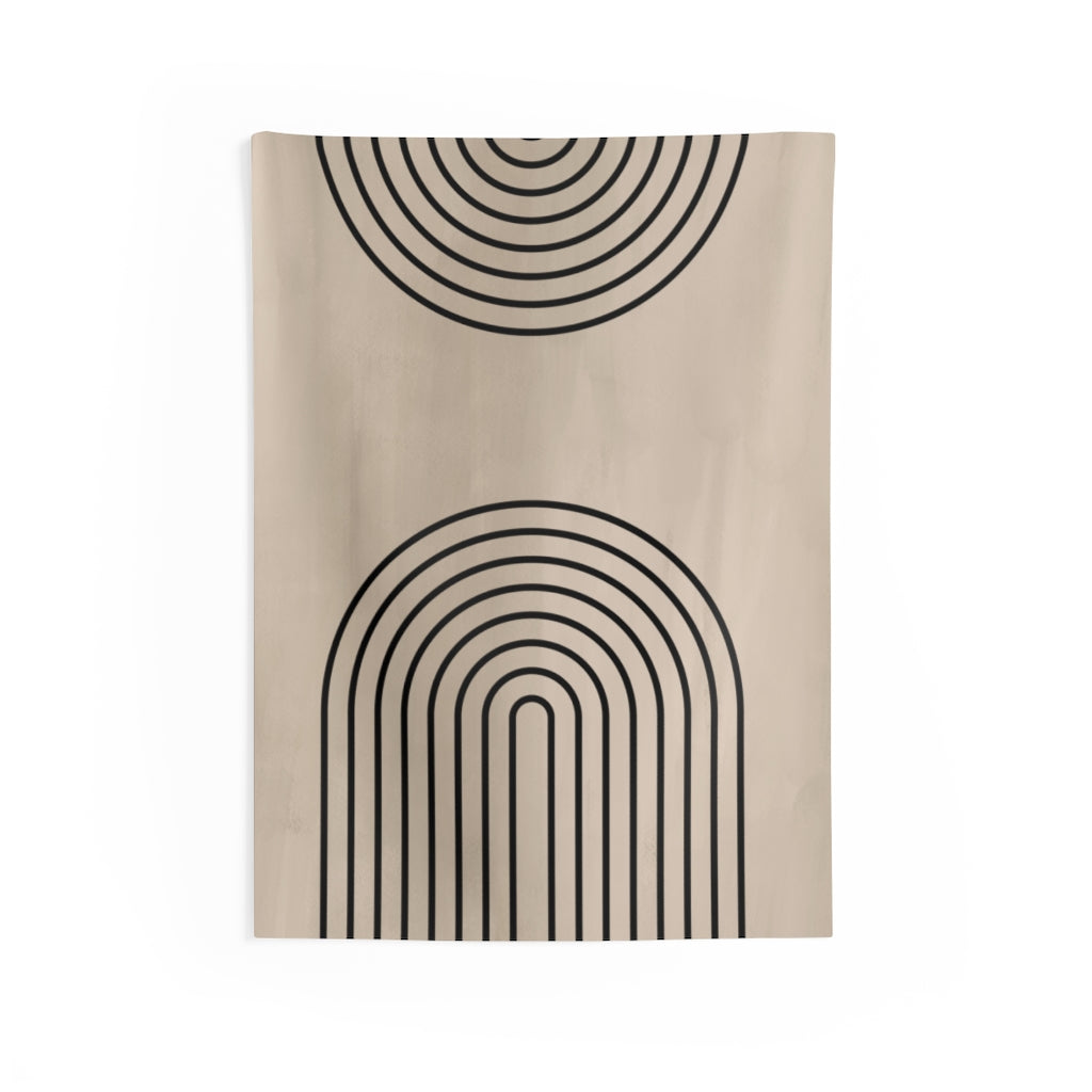 Abstract Tapestry | Black Beige