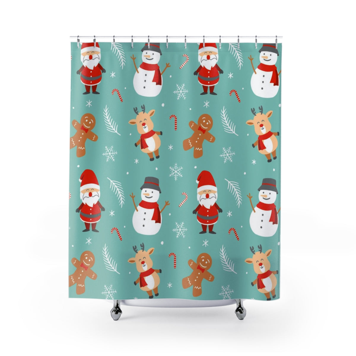 modern boho fabric shower curtain