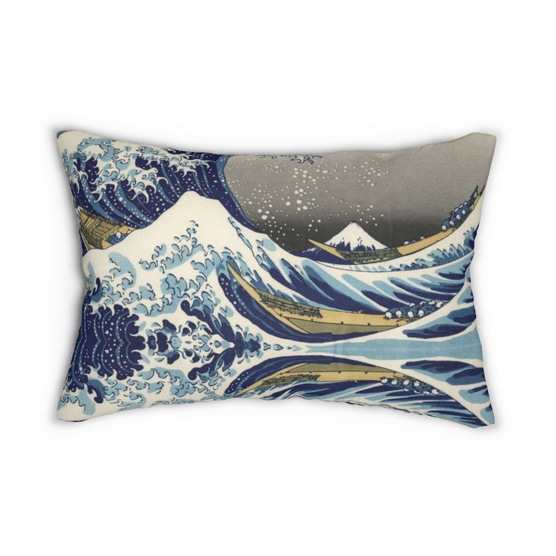 Whimsical Boho Lumbar Pillow | Japanese Waves