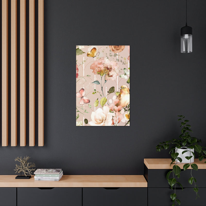 Floral Wall Canvas Print | Secret Garden