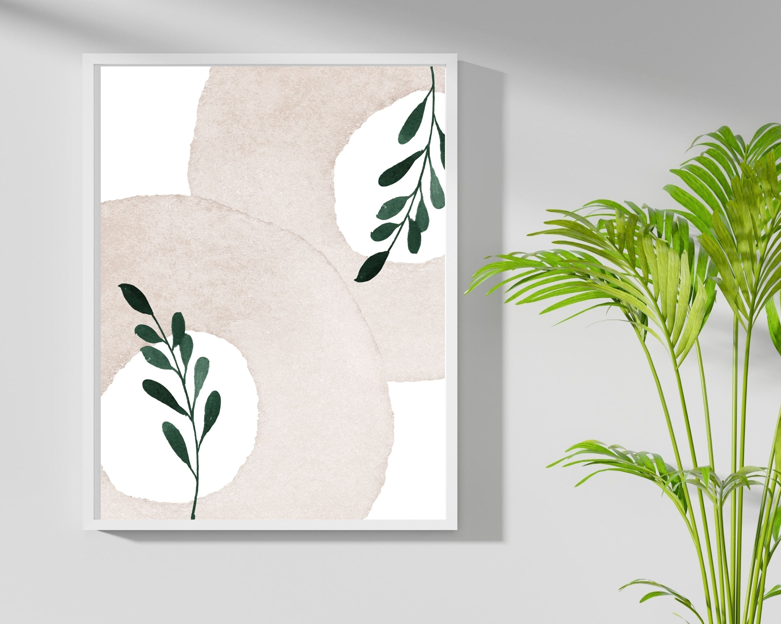 Boho Art Prints | Cream Green