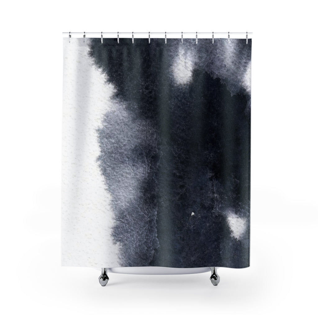 Abstract Shower Curtain | Navy White