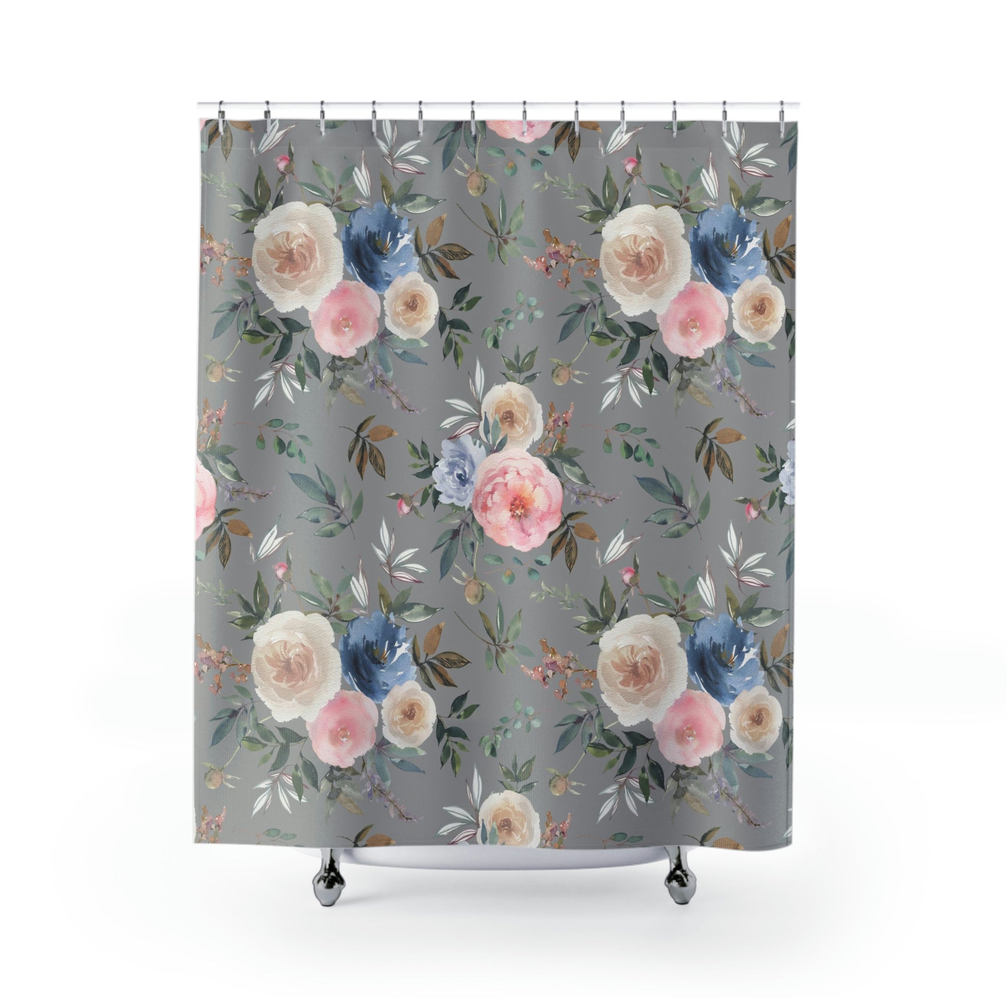 modern boho fabric shower curtain