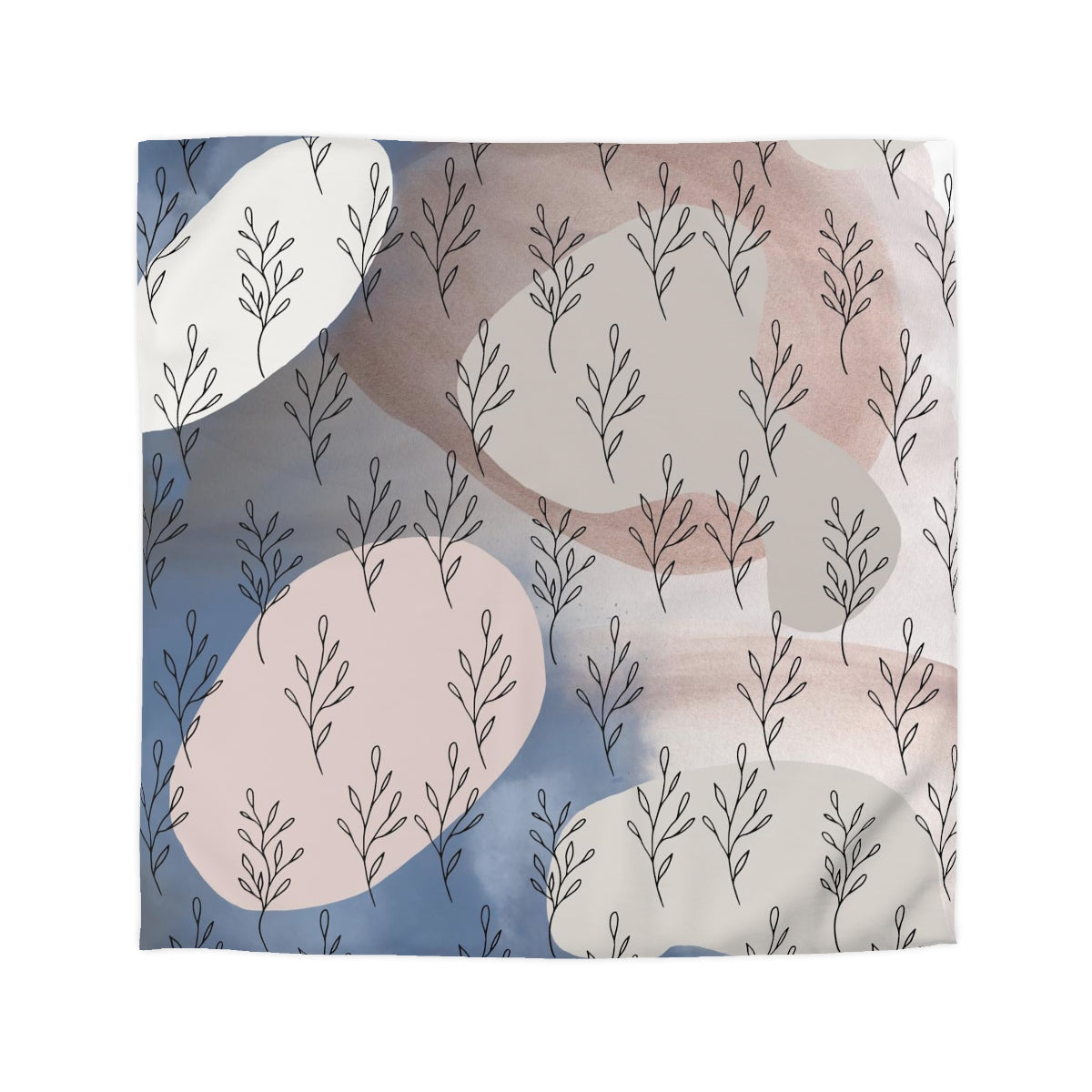 Floral Duvet Cover | Hygge Pastel Blue Pink