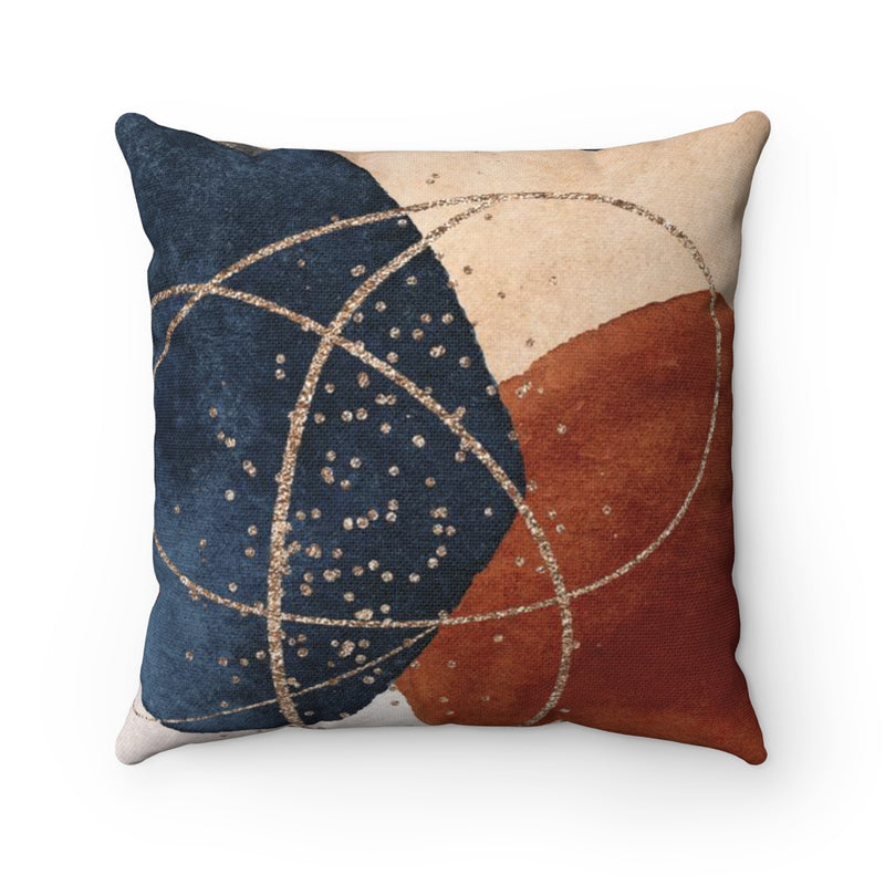 Abstract Boho Pillow Cover | Blush Pink Gold Navy Blue