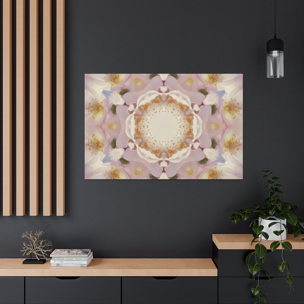 Abstract Canvas Wall Art | Mauve Beige