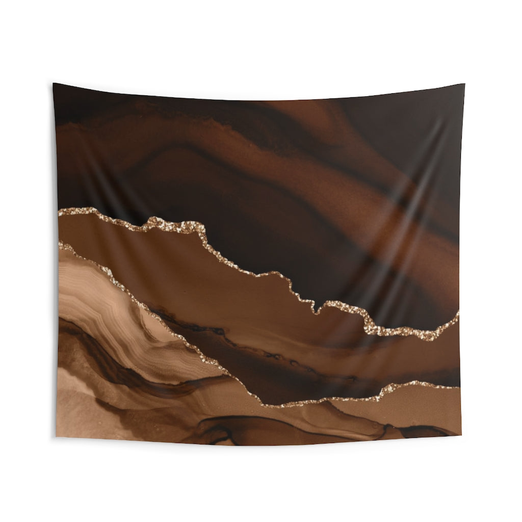 Abstract Tapestry | Desert Brown Beige Gold