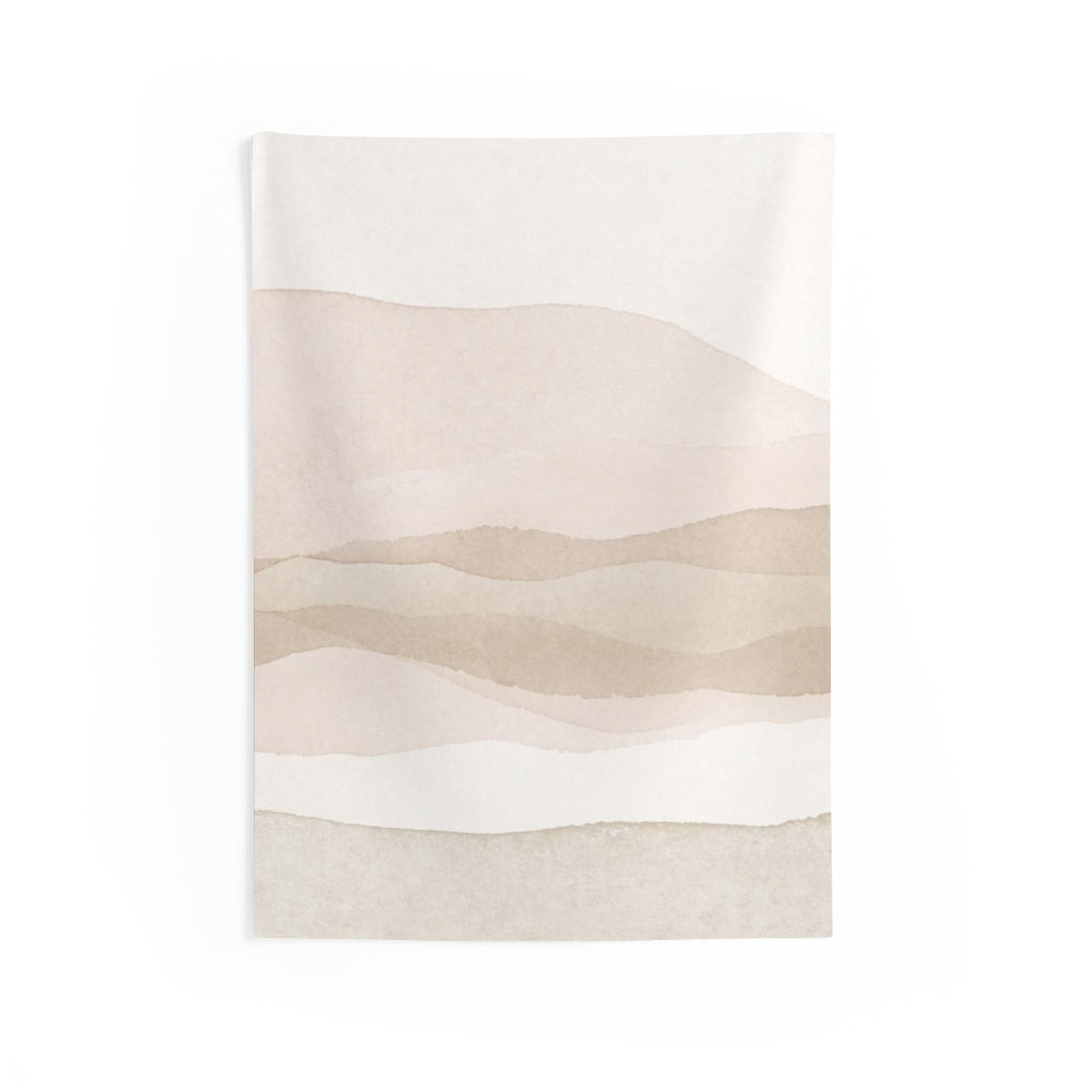 Abstract Tapestry | Beige White Hills