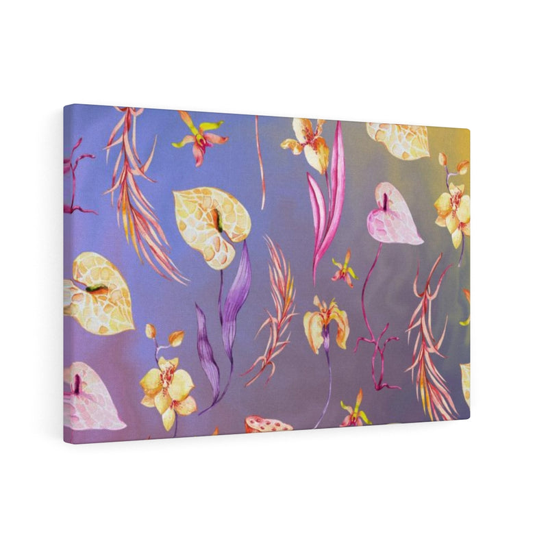 FLORAL CANVAS ART | Purple Yellow Orchid