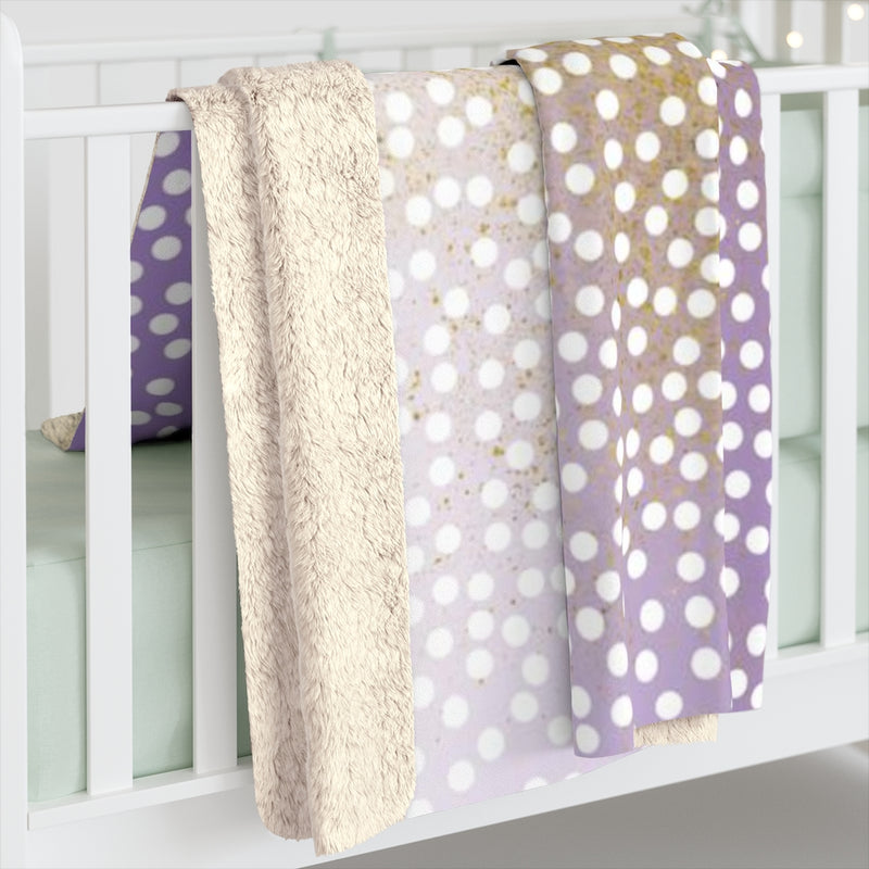 Abstract Comfy Blanket | White Purrple Yellow