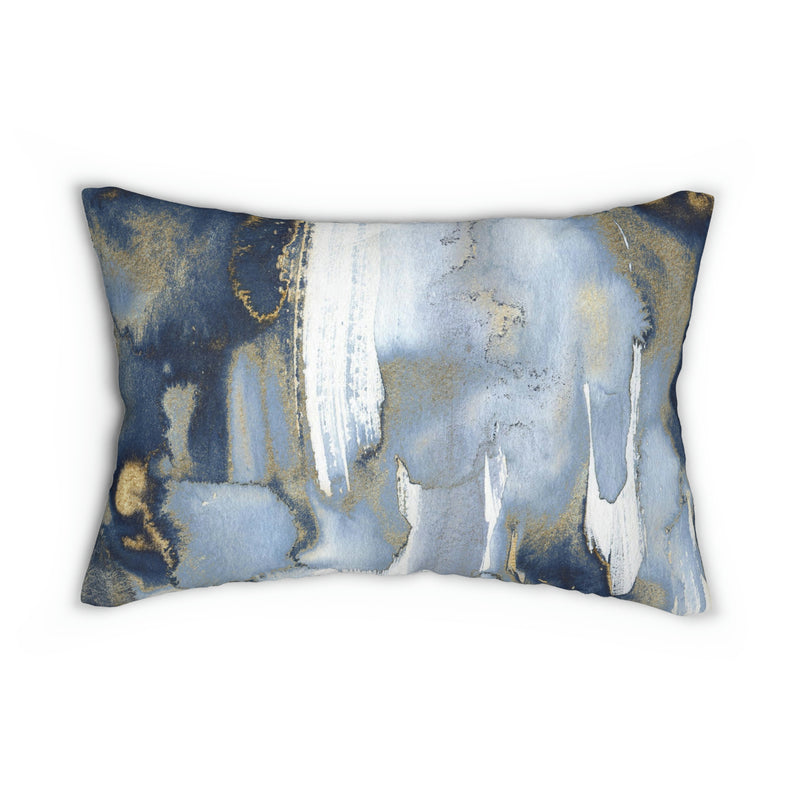 Abstract Lumbar Pillow | Denim Blue Ombre