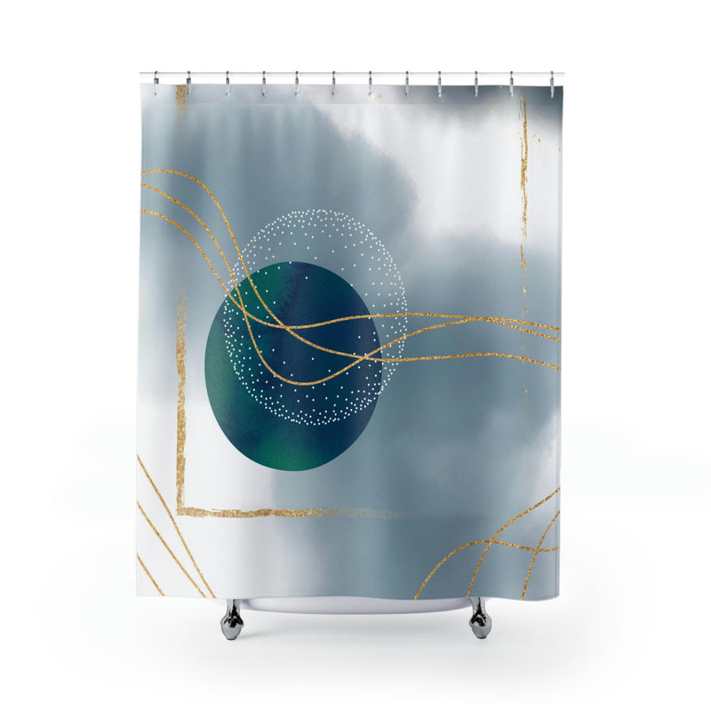 Abstract Shower Curtain | Blue Ombre