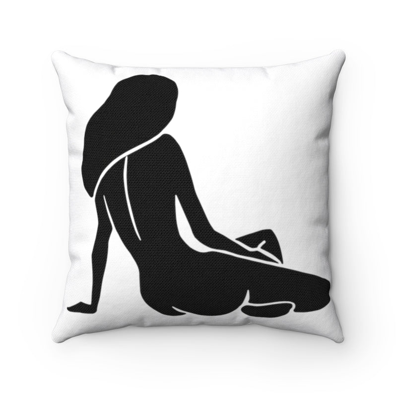 Boho Pillow Cover | Female Form | One Line Art