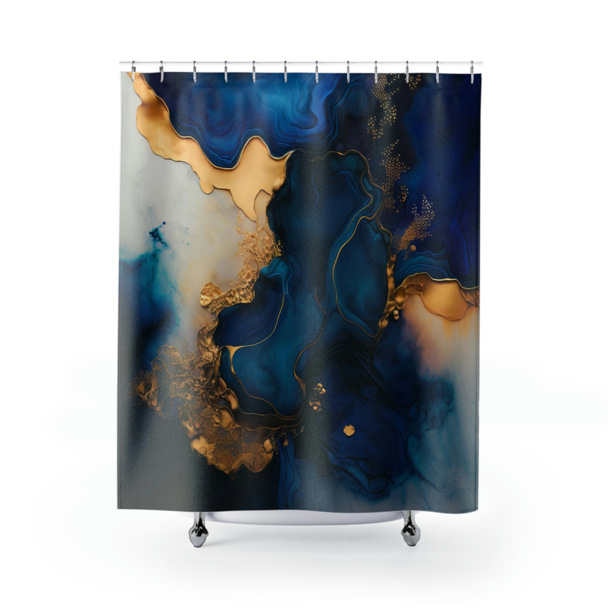 modern boho fabric shower curtain