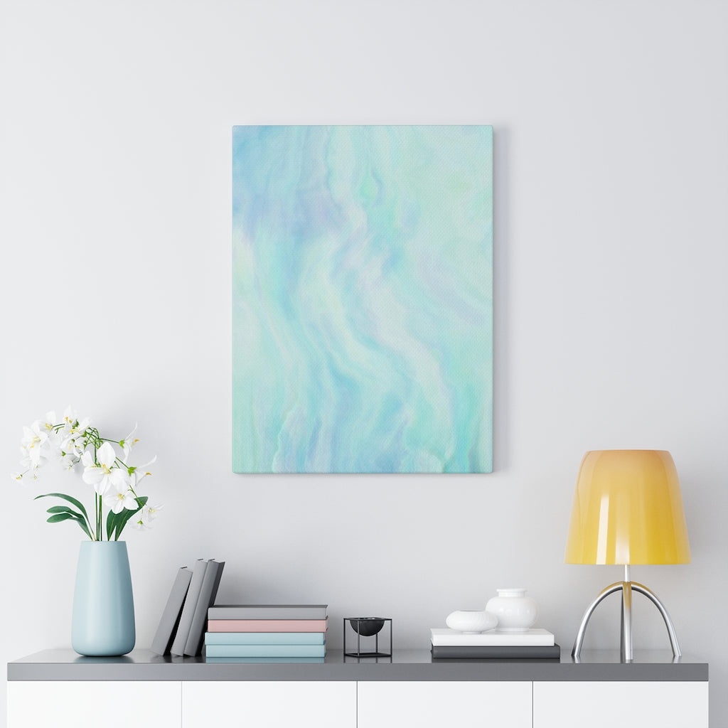 ABSTRACT WALL CANVAS ART | Blue Teal Purple