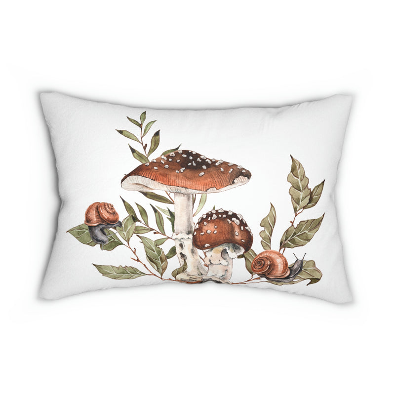 Mushroom Lumbar Pillow | White Forest