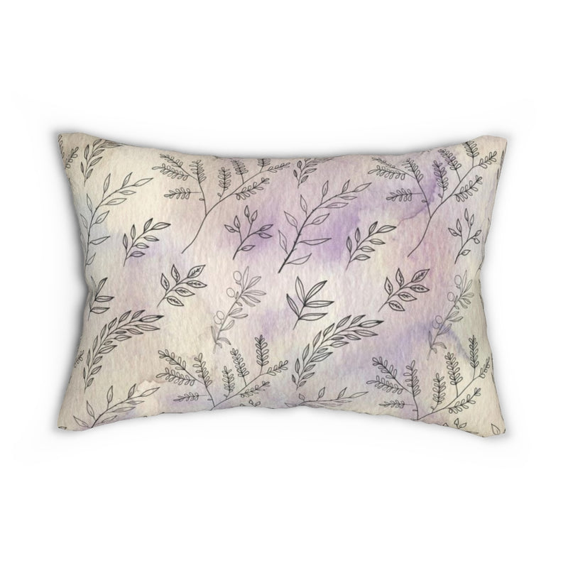 Floral Boho Lumbar Pillow | Yellow Purple Black