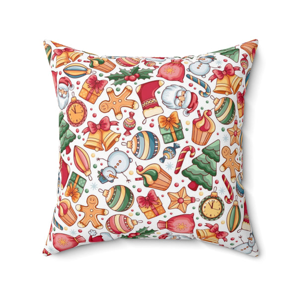 Christmas Square Pillow Cover | Cute Christmas Ornamentals and Gifts