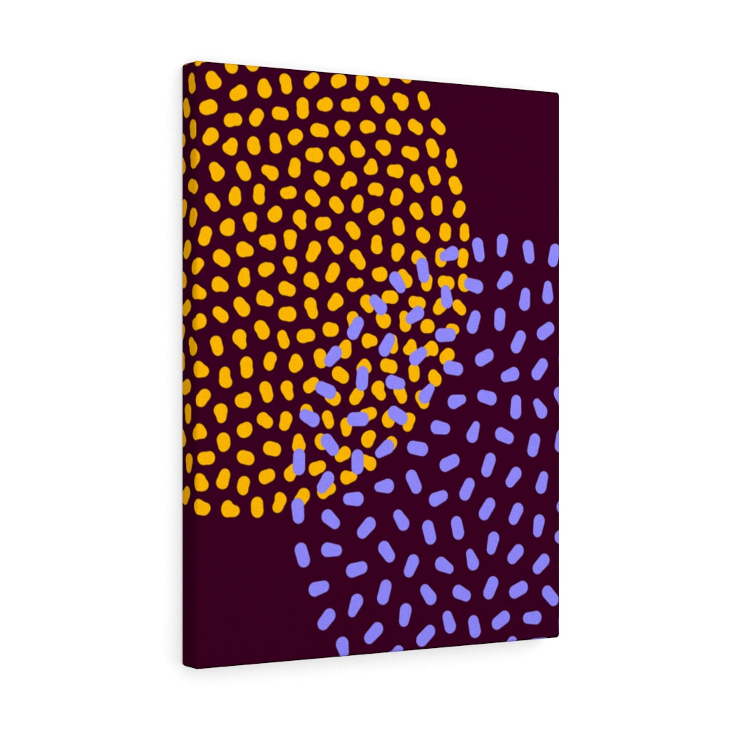 Abstract Canvas Art | Purple Yellow