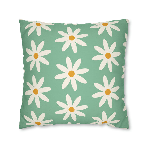 Groovy Pillow Cover | Green White Floral