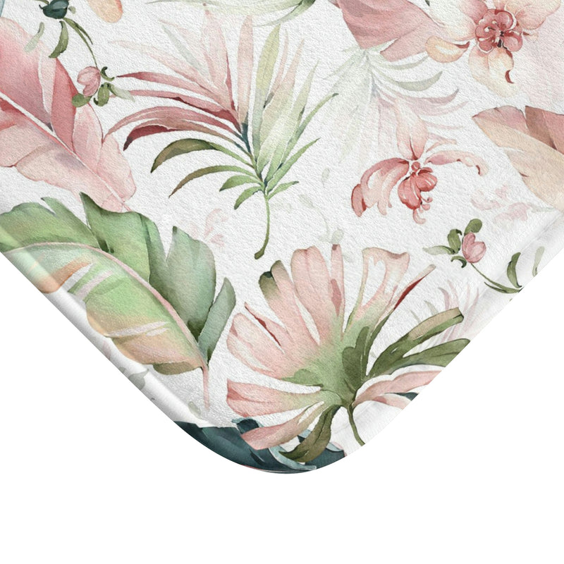 Floral Bath Mat | Sage Green Pink