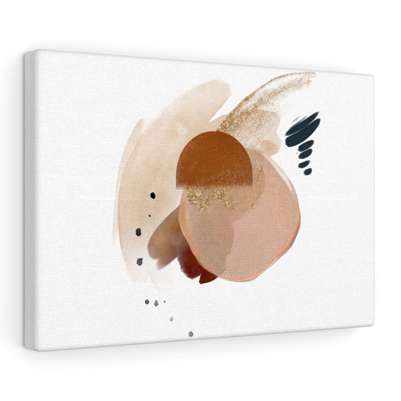 Abstract Canvas Art | White Brown Beige Gold
