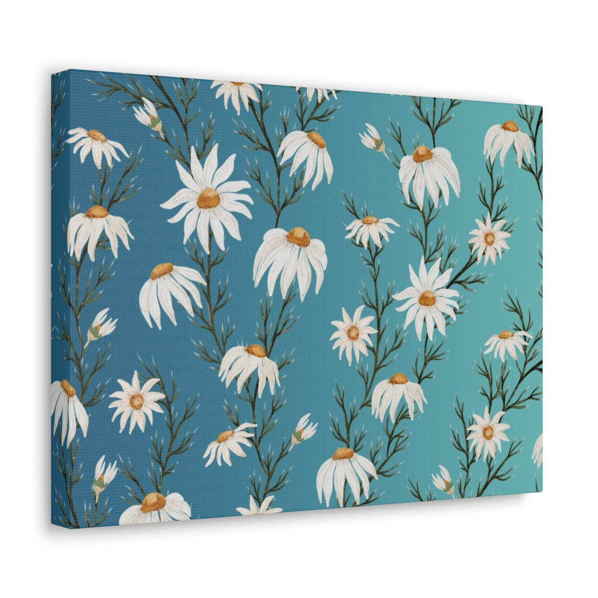 Floral Wall Canvas Print | Daisies Dreams