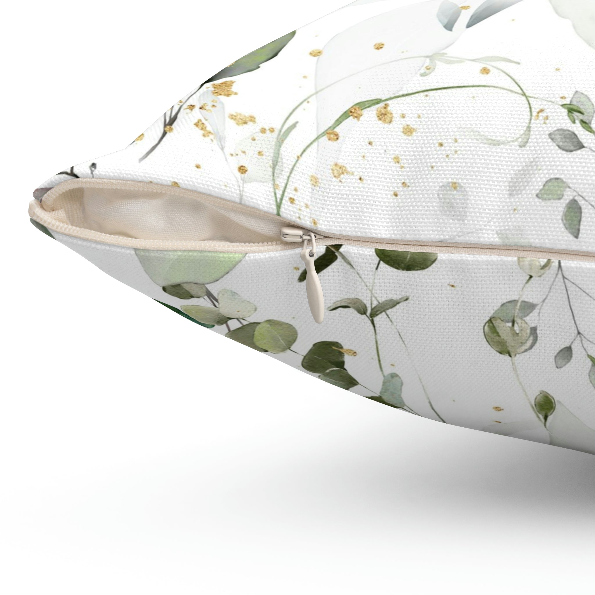 Eucalyptus Floral Pillow Cover | White Sage Green