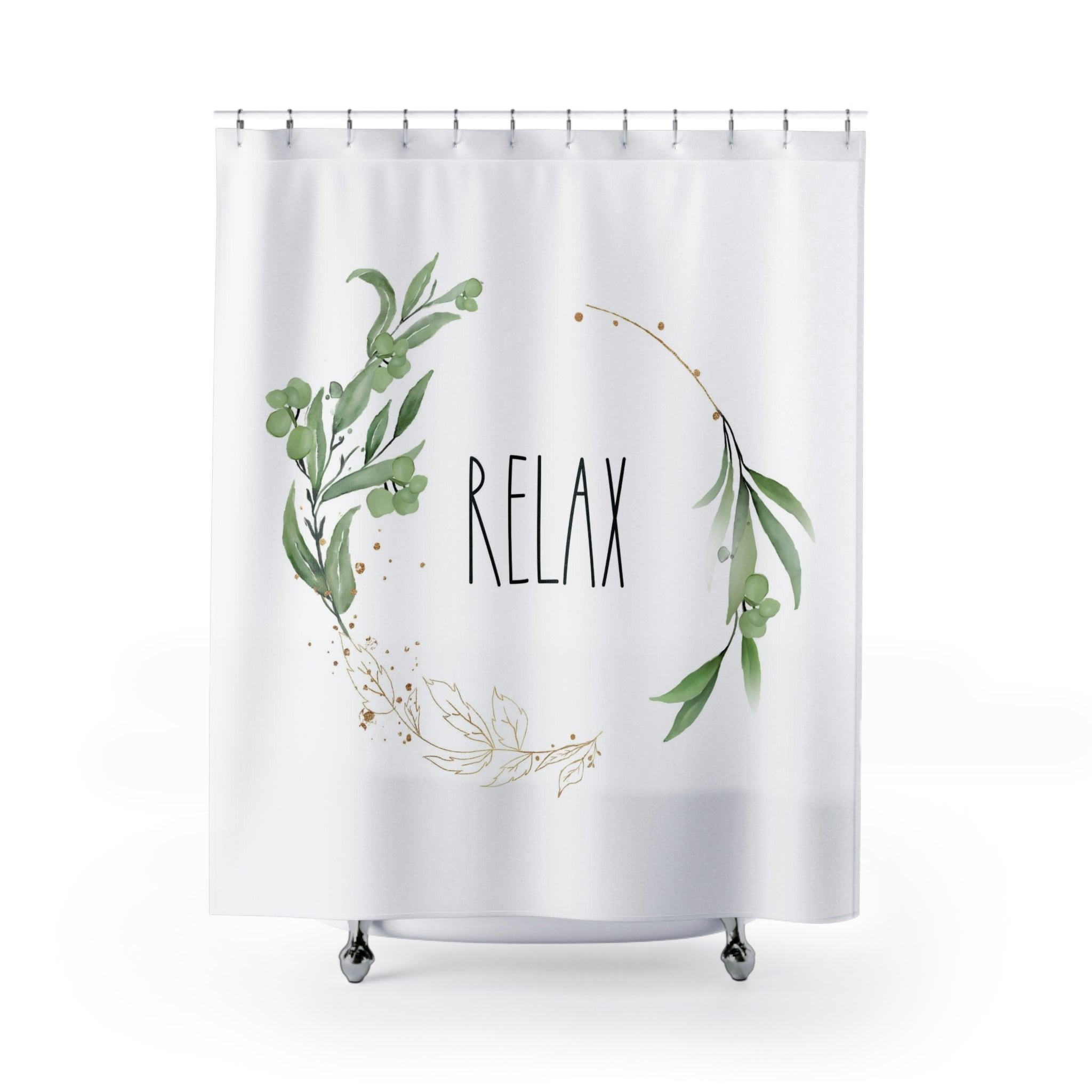 modern boho fabric shower curtain