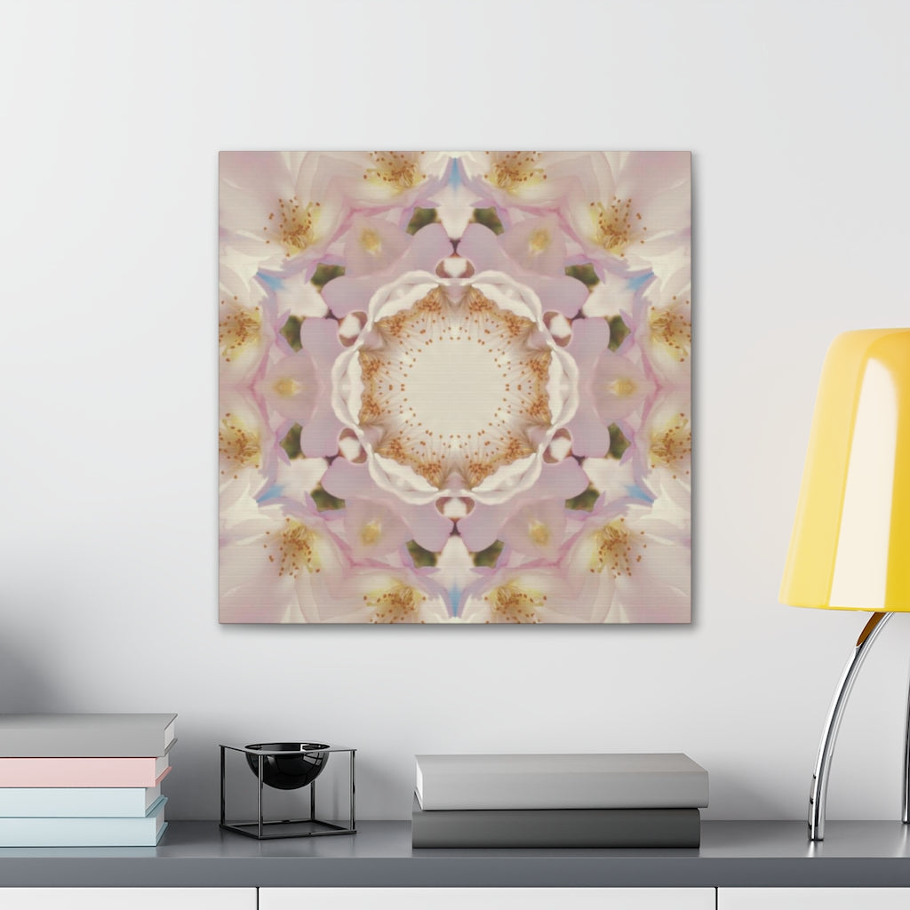 Abstract Canvas Wall Art | Mauve Beige