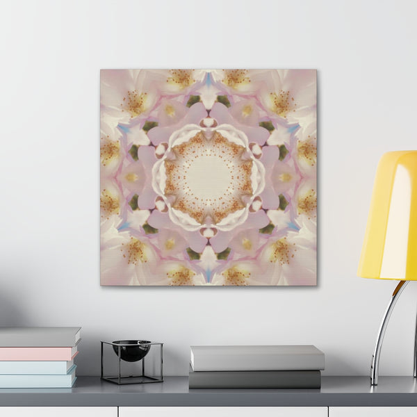 Abstract Canvas Wall Art | Mauve Beige