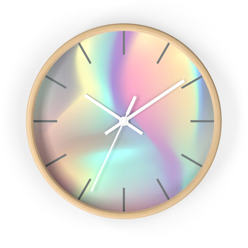 Wood, Holographic  Wall Clock 10"