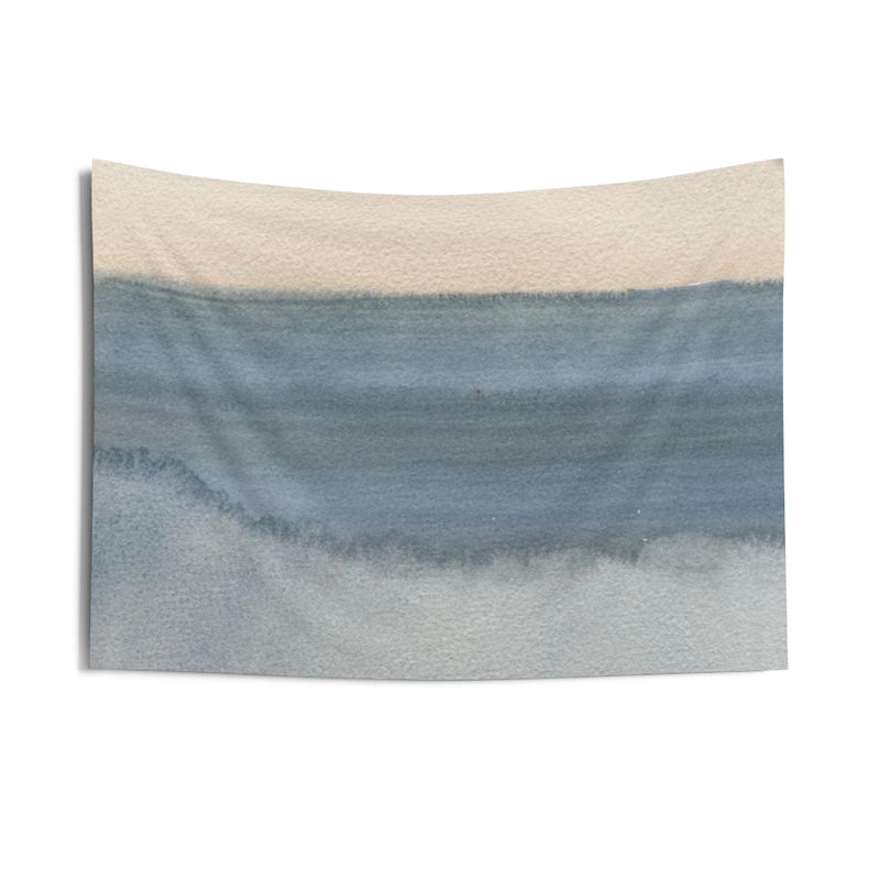 Abstract Tapestry | Dusty Blue Yellow Grey