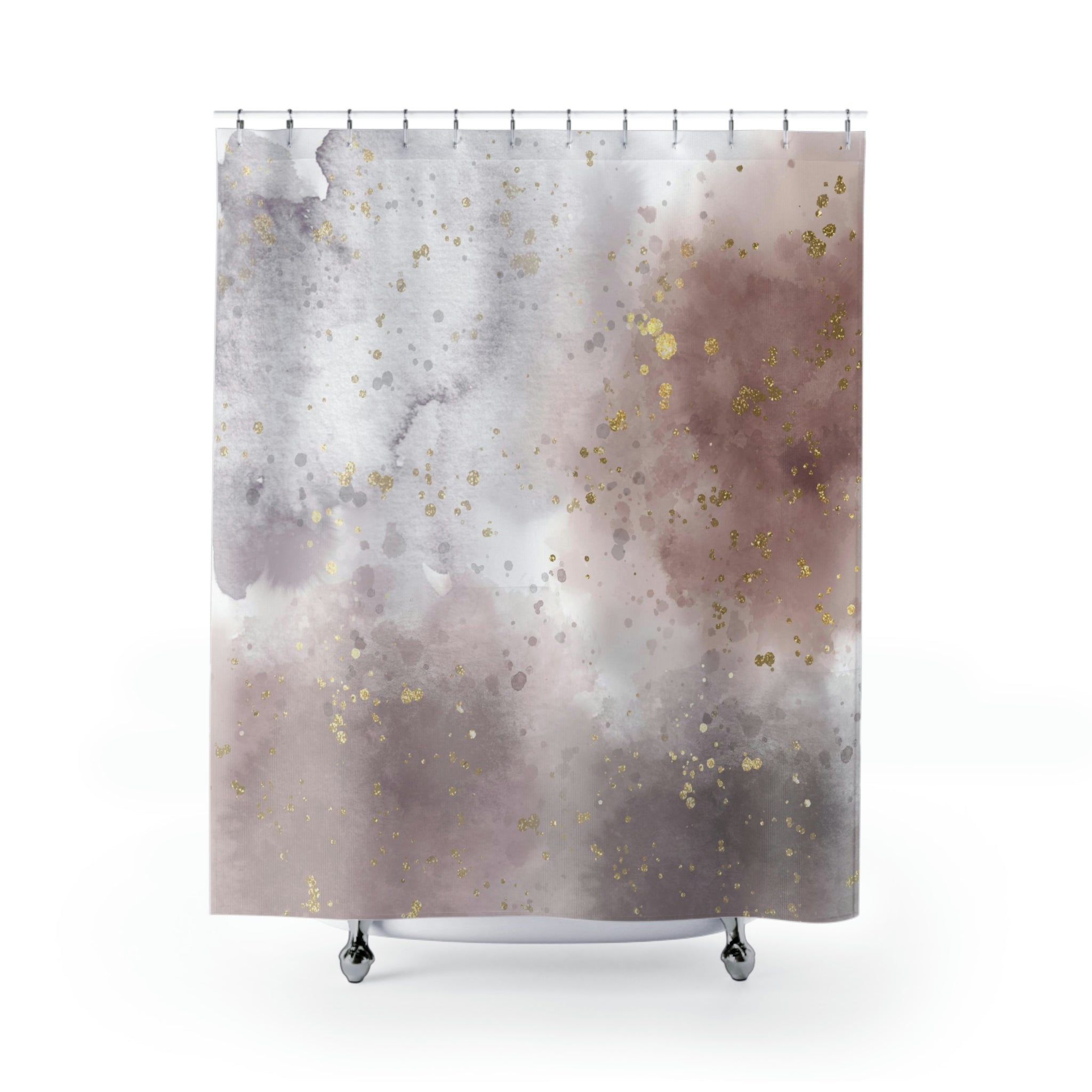 modern boho fabric shower curtain